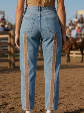 Still Here dusty pink Tate jeans